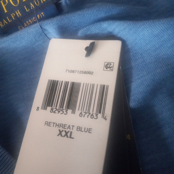 Polo Ralph Lauren Shirt Mens XXL Classic Fit Color Blue Polo NWT - Picture 5 of 9